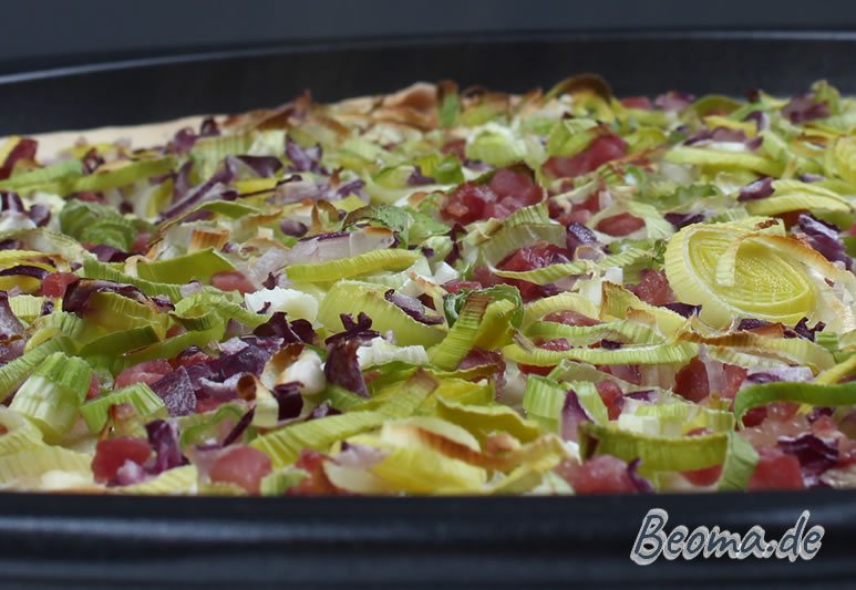 gebackener Flammkuchen